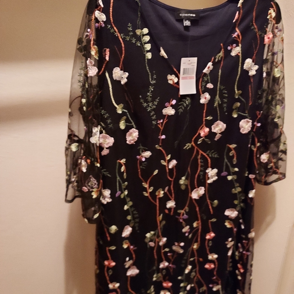 Spense Floral Embroidered Dress